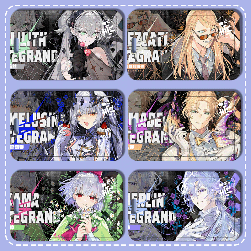 fgo周边莉莉丝迦摩莫扎特梅林滑盖式门厂牌伸缩挂脖卡套高颜值ins