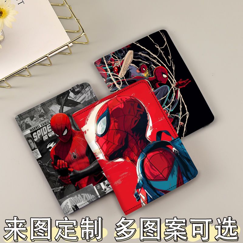 防盗刷防磁多层护照钱包一体蜘蛛侠精美印花机票护照保护套