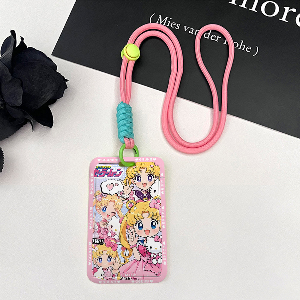粉色连衣裙魔法少女NFC感应卡套学生滑盖卡套饭卡地铁电瓶车小区