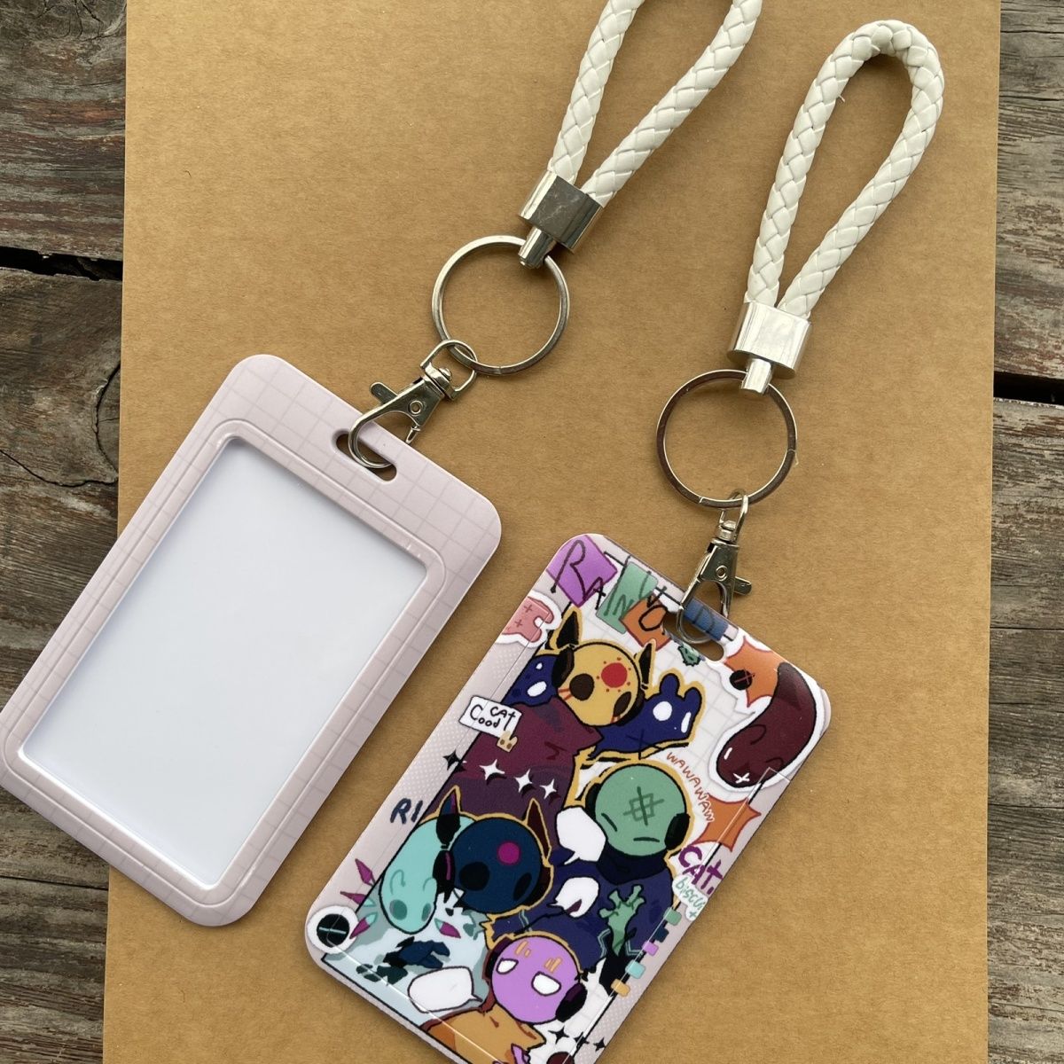 雨世界周边猫饼干创作 雨世界同人周边 游戏卡套 饭卡 工作证 校定制证件套员工工牌出入证厂牌门禁卡挂脖