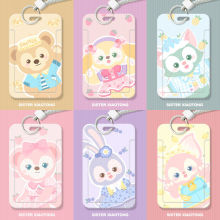 迪士尼星黛露达菲滑盖卡套饭卡公交卡身份证件保护套门禁卡校园女带挂绳挂脖羊城通工作证工厂牌保护套定制