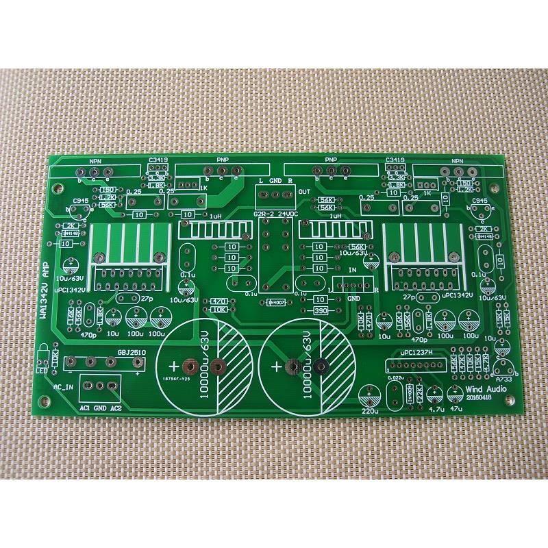 UPC1342V双声道功放板PCB三肯东芝大功率管甲乙类零底噪静如深海