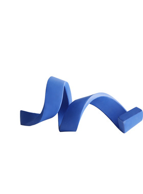 新品现代简约创意家居几何形飘带雕塑玄关摆件样板房间Z售楼处软