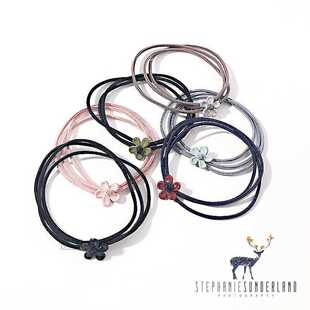 极速Korean lovely flower multilayer hair ring hair rope. hai