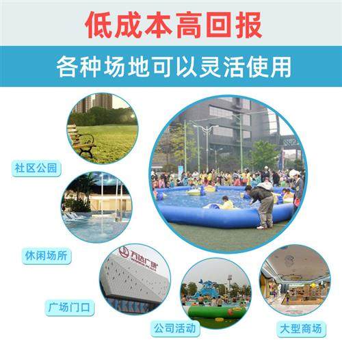 极速2023新款大型n户外充气泳池游泳池儿童移动水上乐园滑梯组合