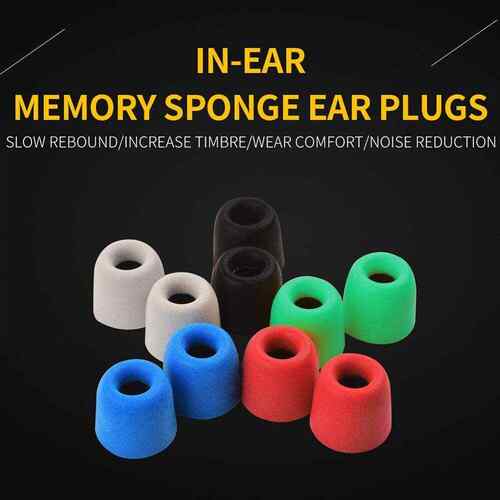极速T400 5 Pairs Earphone Tips 49mm Memory Foam STips Ear Pa