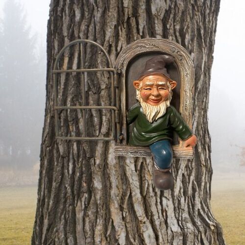 新品Resin Naughty Garden Gnome Garden Decoration SVtatue Whi