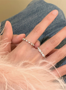 极速FANTAI蝴蝶结锆石开口戒指小众设计女时尚个性简Y约甜美通勤