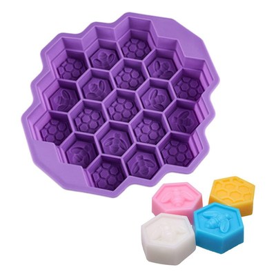 极速Bee cHoneycomb Cake Mold Mould Soap Mold Silicone Flexib