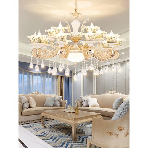 极速水晶吊灯2i021年新款欧式简约现代大气饭厅饭厅主卧轻奢客厅