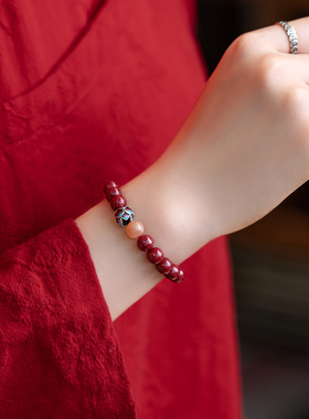 极速一念天然净心朱砂p手串女款手链男佛珠本命年龙年原石饰品礼