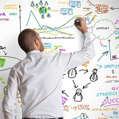 极速200*45CM Removable Whitebzoard White Blackboard PVC Stic