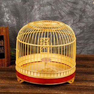 极速竹制鸟笼百灵云雀鸟笼竹子鸟笼D馒头笼竹节鸟笼百灵鸟笼子特