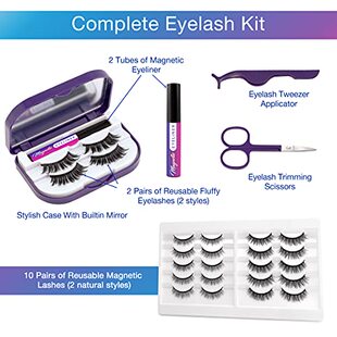 极速Asani fMagnetic Eyeliner and Eyelashes Kit 10Pair Reusab