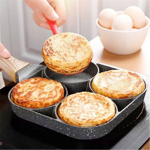 极速4 Hole Cooking Fryintg Pan Thicken Durable Non-stick Egg