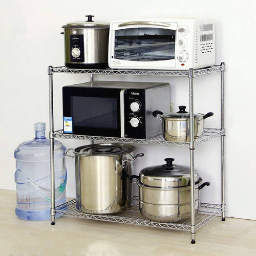 极速厨房置物架多层落地可调节隔层架G落地家用台面收纳整理架微