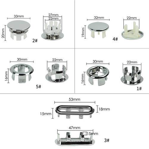 新品Bathroom Basin Sink Overflow CRing Six-foot Round Insert