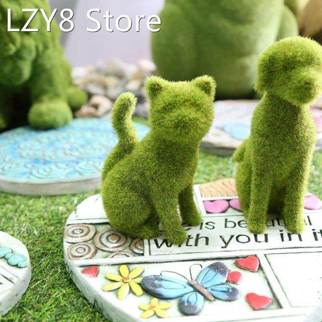 极速Outdoor Courtyard Cute Dog StatFues Grass Green Simulati