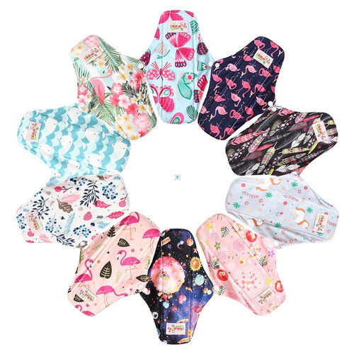 新品Reusable Pads bamboso Charcoal Sanitary Pads Mama Menstr