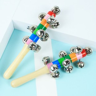 极速幼儿园奥尔夫儿q童早教益智乐器串铃手摇铃铛棒铃乐器