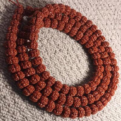 极速包浆玉c化小金刚菩提子108颗爆肉手串男女梅花双龙纹南瓜佛珠