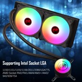Cooling 2066 极速RGB 2011 iCooler Dual AM4 Water Fans 120