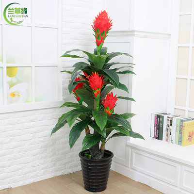 新品仿真鸿运当头室内假花塑料花盆栽客J厅植物假树仿真树装饰绿