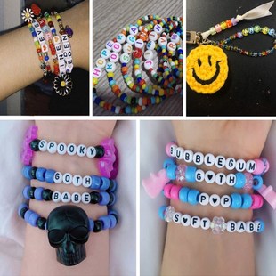 极速100pcs/Lot Lletter Beads Oval /Square Shape Multi Number