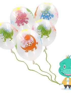 极速10pcs/lot Dinosaur Party Balloons Clear Ballons 1Y2inch