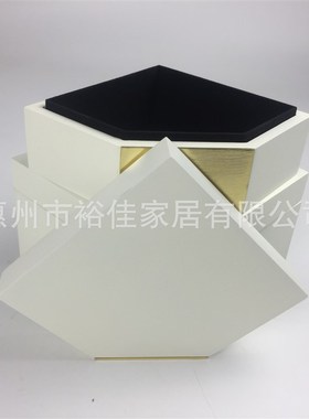 极速漆面五角首饰收纳盒工艺礼z品摆饰储物盒样板房软装饰品家居