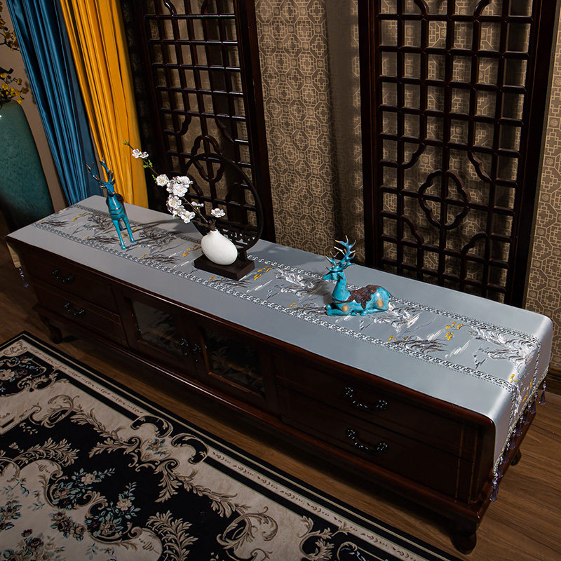 极速中式电视柜盖布桌布长t方形布艺茶几台布客厅防尘罩盖巾玄关,居家布艺,桌布,淘宝优惠券,粉丝福利购,淘宝优惠卷
