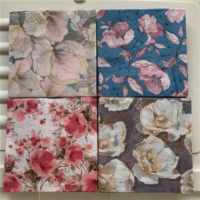 极速Decoupage table paper wnapkins elegant tissue vintage bl