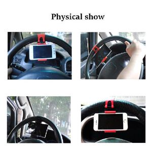 新品Car Steering Whepel Mobile Phone Holder Easy Clip Mount