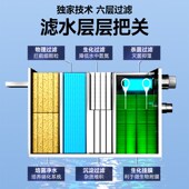 新品 白色鱼池水循环系统瀑布过滤养鱼过滤器净化设备锦Y鲤池室外
