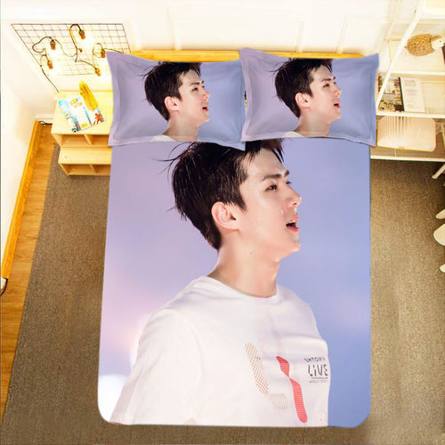 极速来图定e制照片EXO朴灿烈 边伯贤 吴世勋床单被套学生宿舍床三