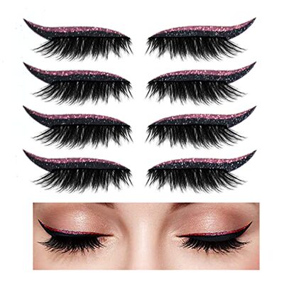 新品Aaiffey Eyeliner Sticker with Eyelashes Reusable YEyelas
