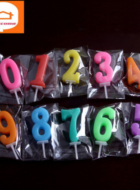 极速1 Pcs Digital 0-9 digital birthday candles largeX birthd
