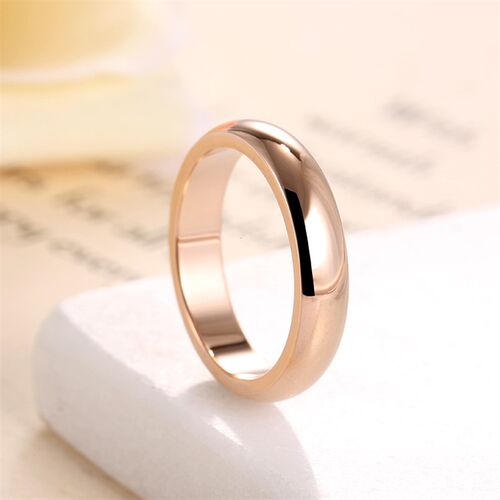 极速High quality 4mm Wholesale Simple Ring Fashion VRose Gol