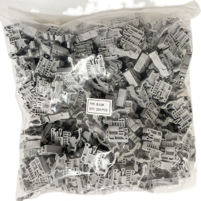 极速200c只 尼龙UK固定件E-UK E/UK EUK接线端子终端导轨堵头C45