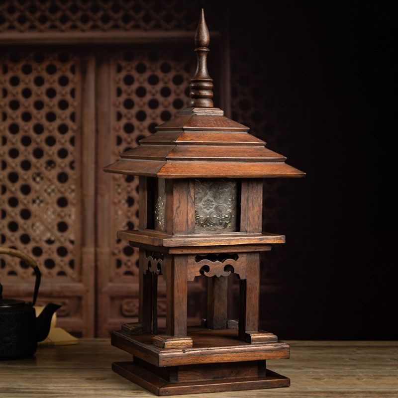 新品泰国进口实木塔型p庭院灯东南亚户外会所酒店花园落地灯围墙