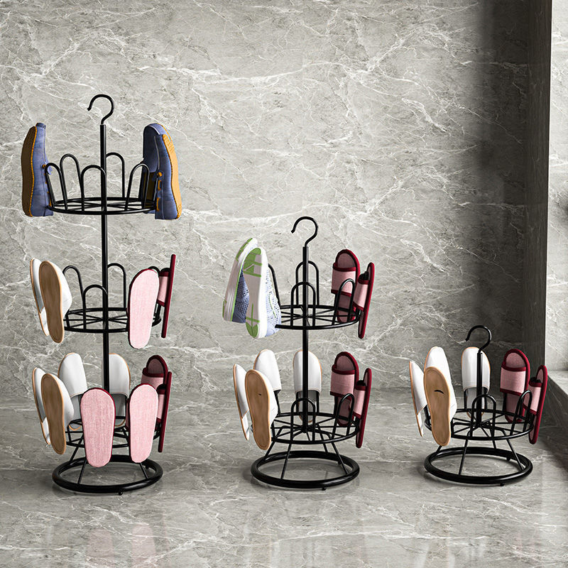 极速宿舍组合晒鞋神器落地式阳台室外E晒鞋360旋转多功能金属鞋架