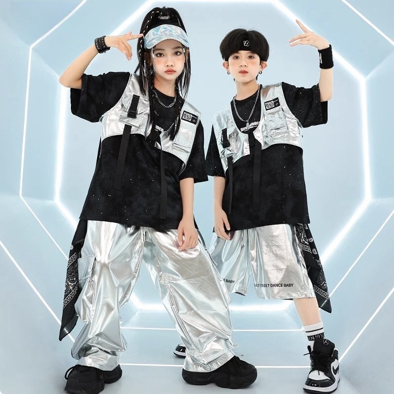 极速街舞少儿潮服演出服爵士舞hizphop街舞霹雳舞演出服男女酷帅