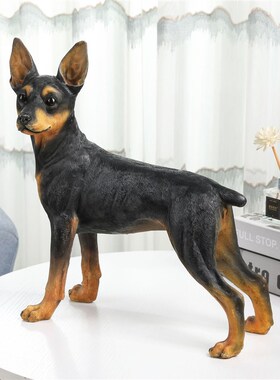 极速创意狗摆件仿真斗牛u犬模型客厅客居装饰办公室玄关摆设