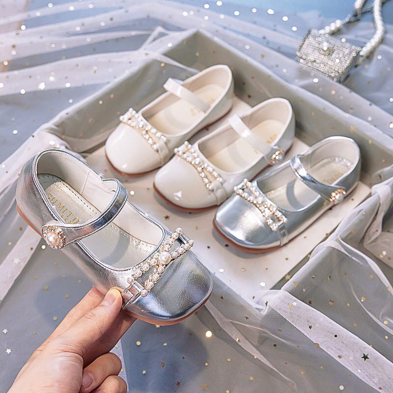 新品女童平底小皮鞋春秋季新款时尚百搭儿童玛丽珍单鞋Z软底小女