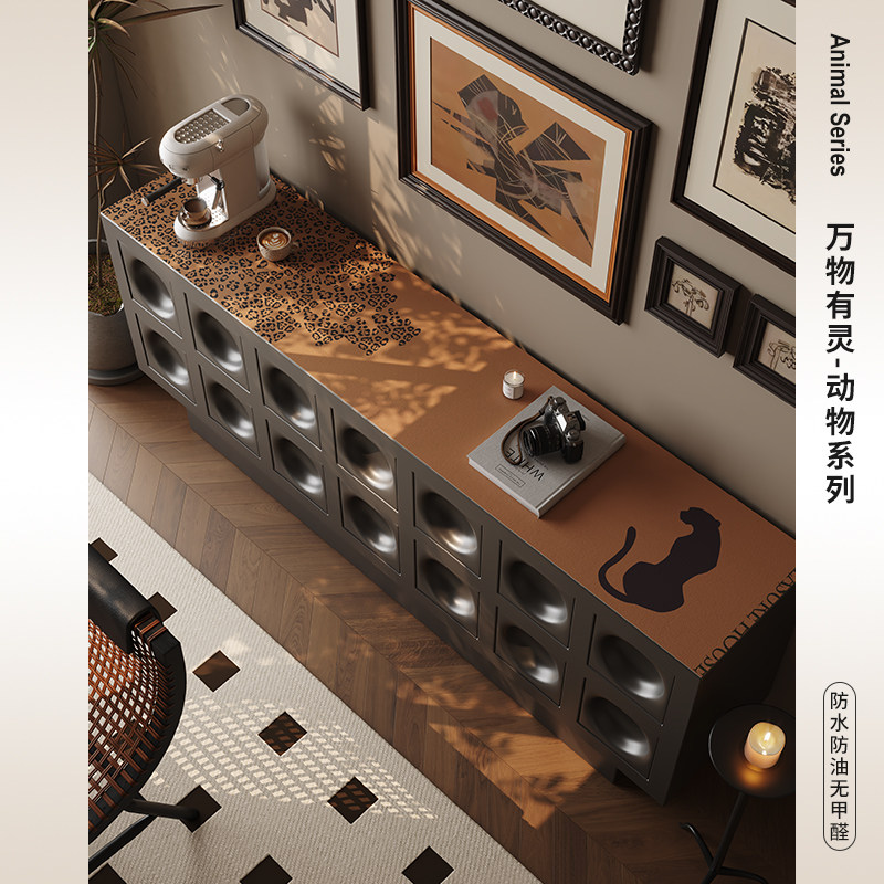 珍宝栖屋中式复古风餐边柜桌垫免洗防水防尘垫子电视柜桌面保护垫