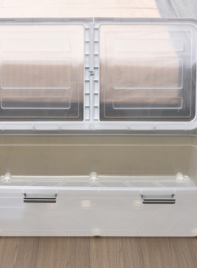 床底收纳箱抽屉式塑料滑轮扁平床下收纳神器家用大容量透明整理箱