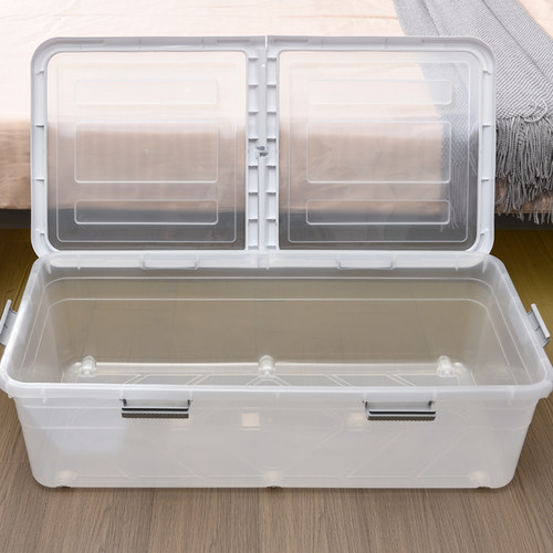 万派透明盖设计床下扁平收纳箱