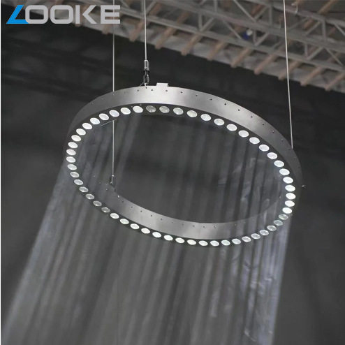 升降圆环光束灯1.5米LED舞台灯背景氛围效果吊灯酒吧七彩灯DMX512