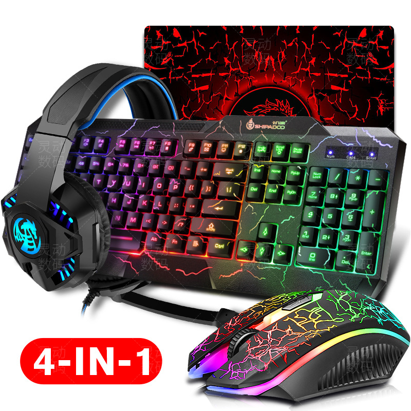 推荐Gaming Keyboard Set Gaming Mouse RGB LED Backlit Gamer K 3C数码配件 平板电脑外接键盘 原图主图