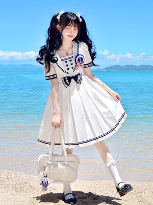 学院风海军风JK制服少女
